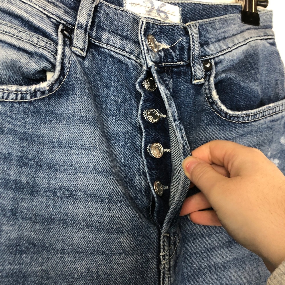 Free People Womens‎ Phoenix Crop Flare Jeans Size 26 Boho Festival Hippie - Picture 9 of 16